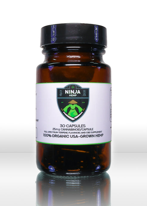 30ct 25mg capsules organic full spectrum CBD oil